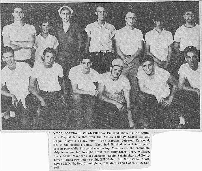 Softball, Summer of 1953