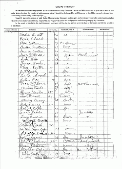 Dallas Mill Worker's Contract Page 2 (click for larger version)