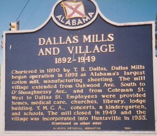 Dallas Mill Historic Marker