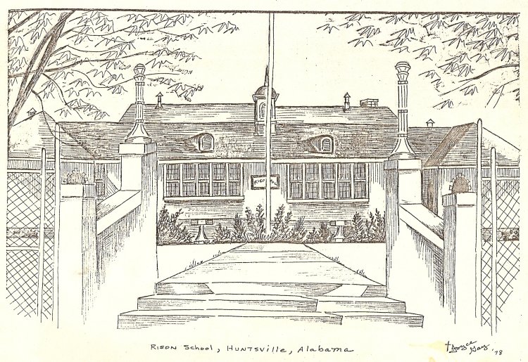 A Sketch of Rison School by Joyce Gay